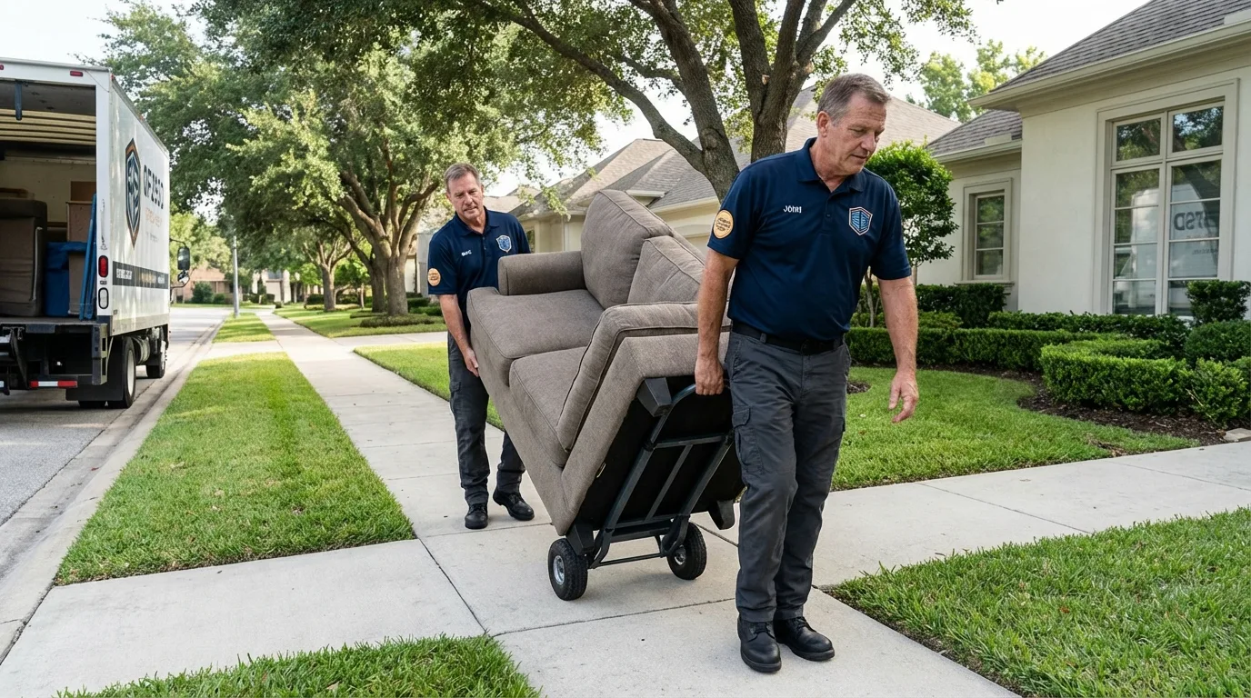 Local residential moving crew loading furniture in Tivoli, NY