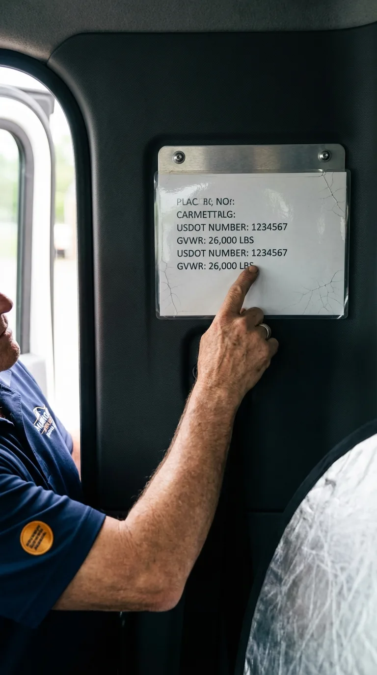 USDOT licensing placard verification in Tivoli